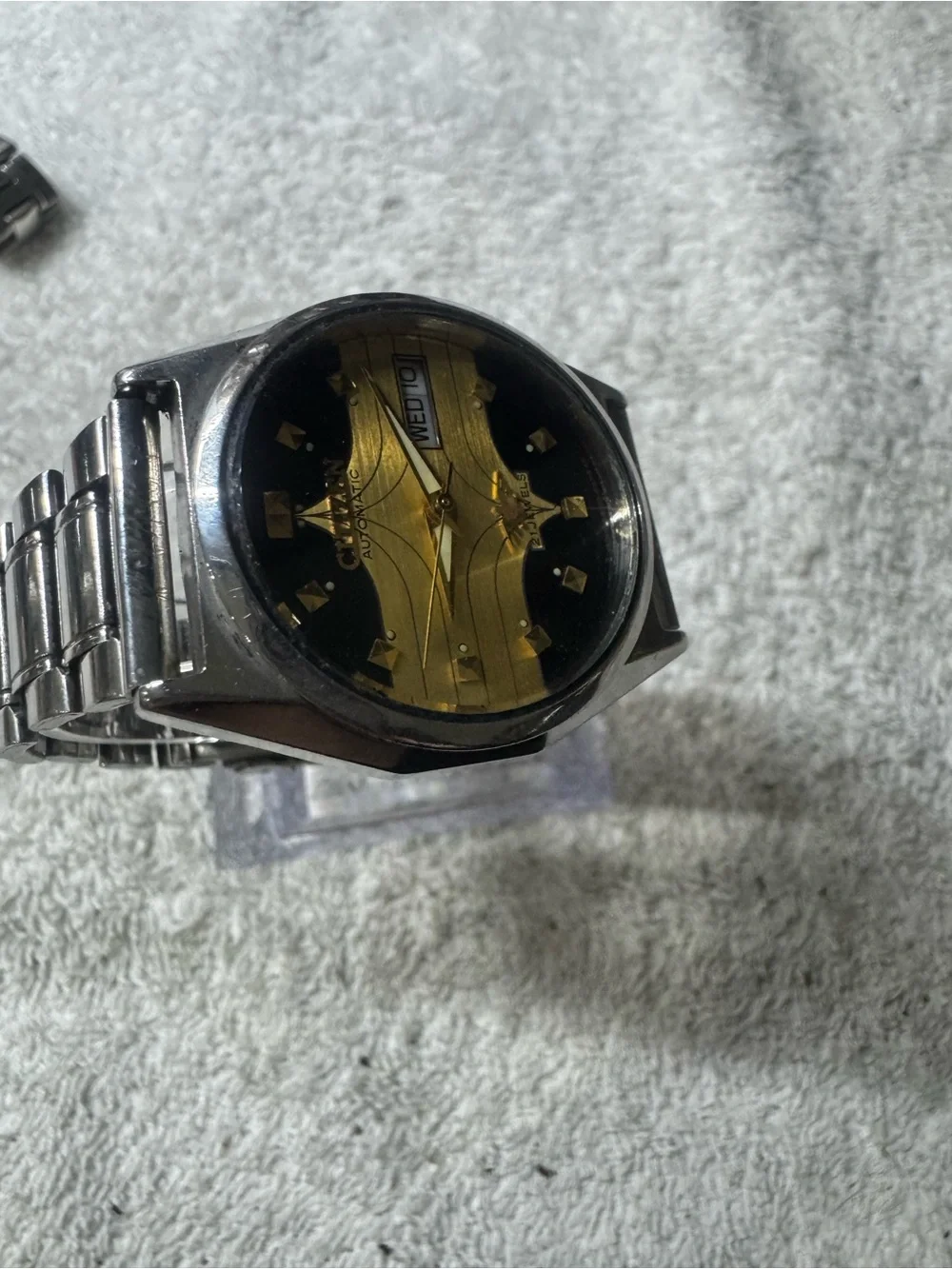 Citizen Two-Tone Black and Gold Automatic Wristwatch